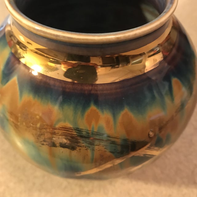 Gold Glazed Pottery Vase Chairish