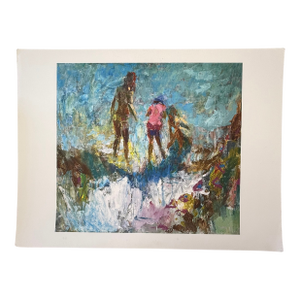 Kids at the Beach, Contemporary Impressionist, Iris Giclee, Artist Randy Moberg