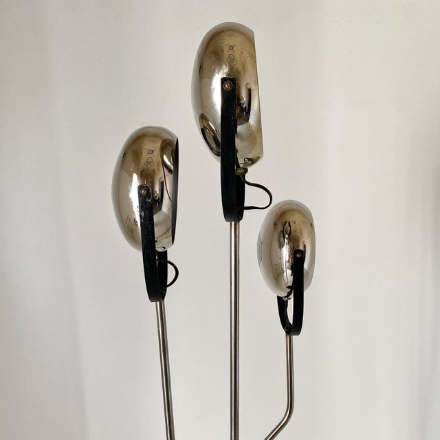 Vintage Chrome Floor Lamp with Adjustable Lights by Reggiani, Italy, 1960s For Sale - Image 9 of 16