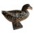 Vintage Hand-Carved & Hand-Painted Wooden Duck Decoy on Display Base American Folk Art For Sale