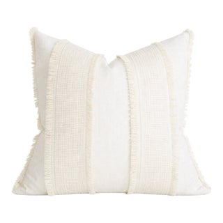 Tulum Casement Pillow Cover in Ivory, 20x20 Pillow For Sale