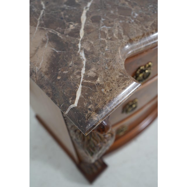 Bernhardt Marble Top 3 Drawer Lion Carved Chest Chairish