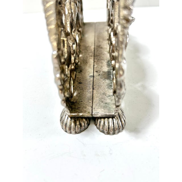 Metal Vintage Godinger Seashell Seahorse Starfish Napkin Holder Silver Plate For Sale - Image 7 of 10