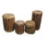 Collection of Four Wood and Leather Drums For Sale