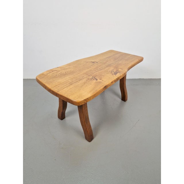 1960s Vintage Brutalist Oak Tree Trunk Side Table, Spain, 1960s For Sale - Image 5 of 9