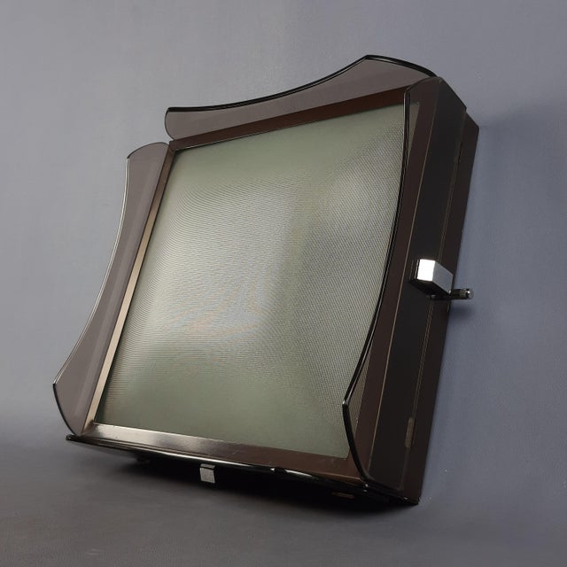 Modern Modern Ceiling Lamp in Glass & Metal from Fontana Arte Veca, 1950s For Sale - Image 3 of 18