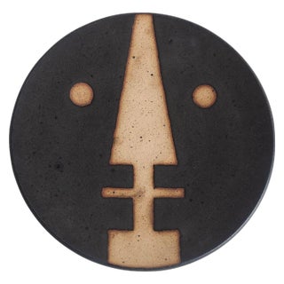 1960s Two Profiles Facing Ceramic Face Plate For Sale