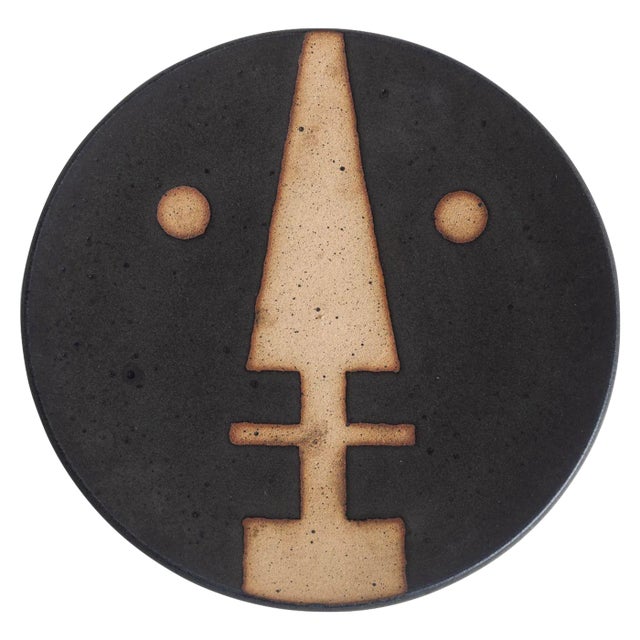 1960s Two Profiles Facing Ceramic Face Plate For Sale