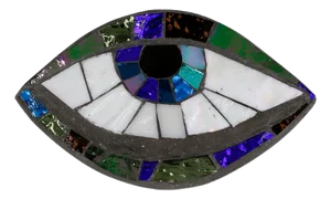 Anti Evil Eye Mosaic #23 Wall Sculpture by Ruth Minola Scheibler