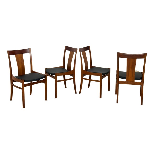 Vintage Dining Chairs in Teak by Albin Johansson, Set of 4 For Sale