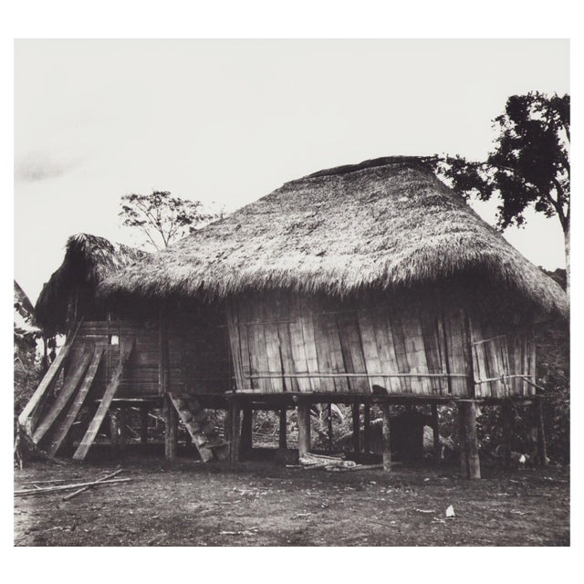 Hanna Seidel, Ecuadorian Indigenous House, Black and White Photograph, 1960s For Sale