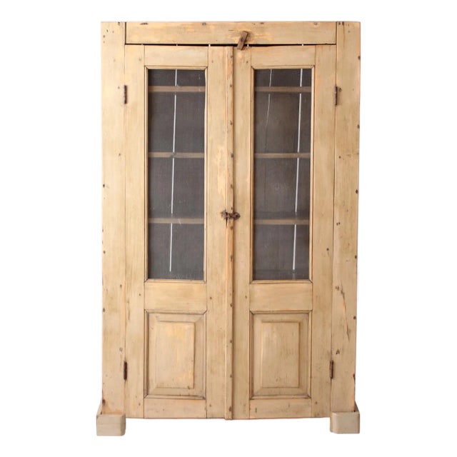 Antique Pine Farmhouse Cupboard For Sale