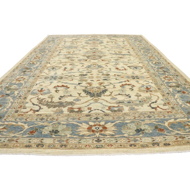 Transitional Persian Sultanabad Rug - 10'00 X 14'03 For Sale - Image 3 of 9
