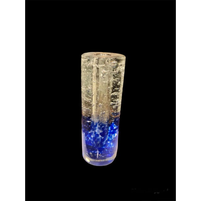 Mid-Century Modern Murano Sommerso Blue Art Glass Vase, Italy, 1960s For Sale - Image 9 of 10