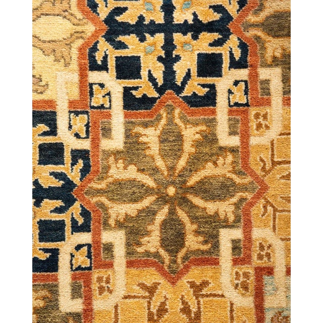 Traditional Mogul, One-of-a-Kind Hand-Knotted Area Rug - Ivory, 6' 0" x 9' 0" For Sale - Image 3 of 8