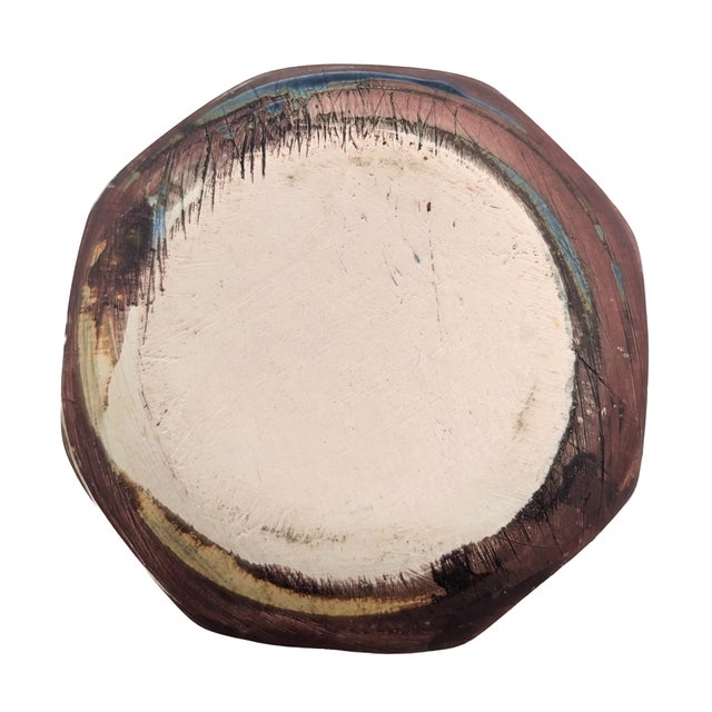 Artisan Signed Studio Pottery Trinket Jar For Sale - Image 10 of 11