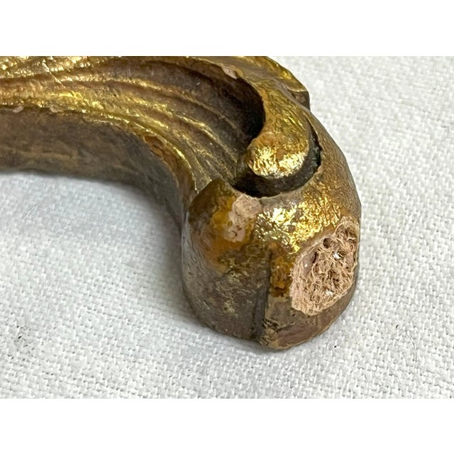 Vintage Italian Rococo Gold Finish Wood Wall Brackets- a Pair For Sale - Image 12 of 12