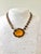 Gorgeous Art Deco, copper and glass pendant necklace