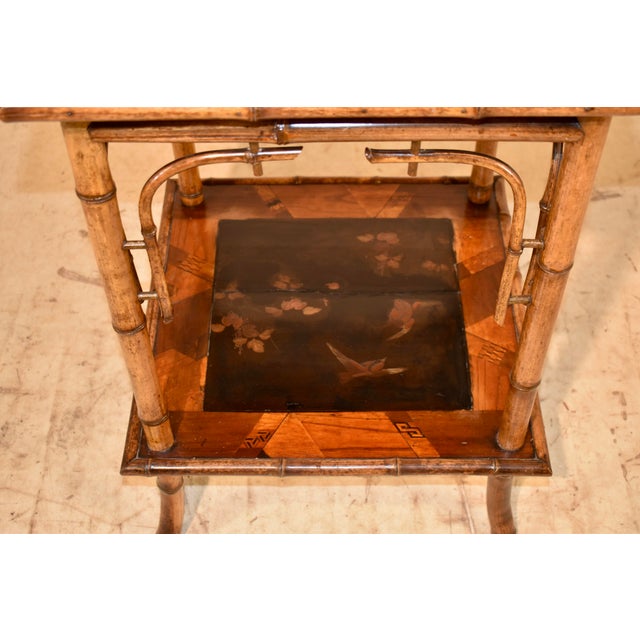 19th Century 19th Century French Bamboo Side Table For Sale - Image 5 of 10