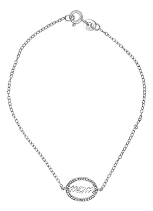 .925 Sterling Silver Diamond Accent MOM Charm Bracelet (J-K Color, I2-I3 Clarity) - 7" Inches