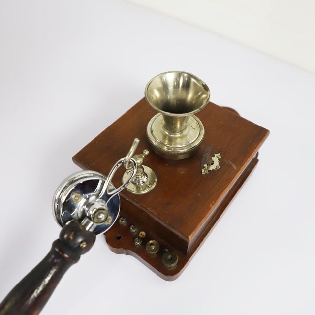 We offer this Wall Telephone Switchboard circa 1930. Made in wood.