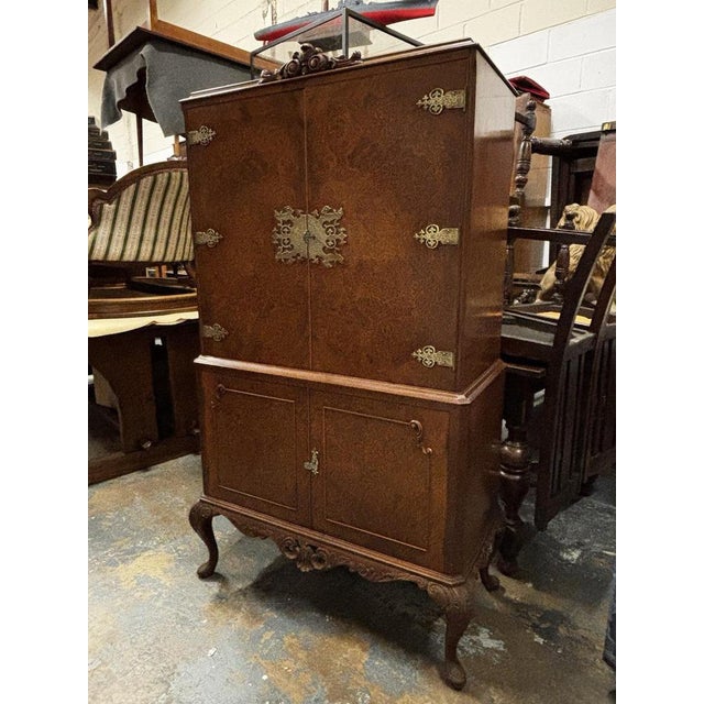 Cocktail Cabinet in Burr Walnut For Sale - Image 10 of 18