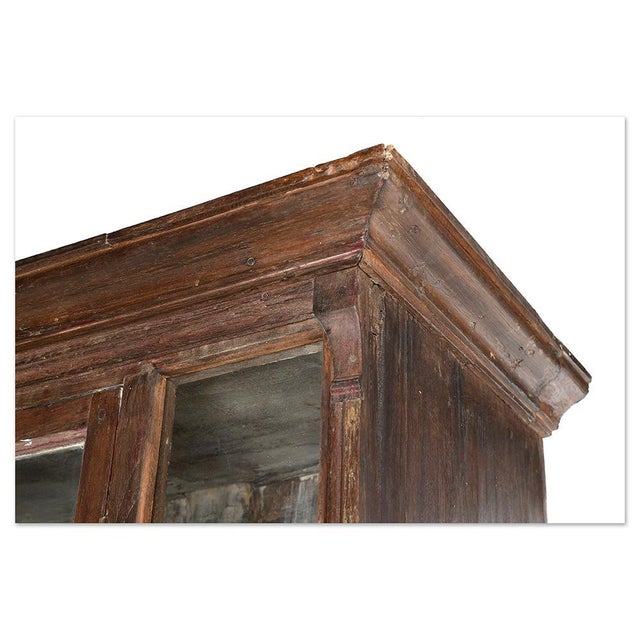 Large Patinated Solid Wood Dresser For Sale - Image 9 of 10