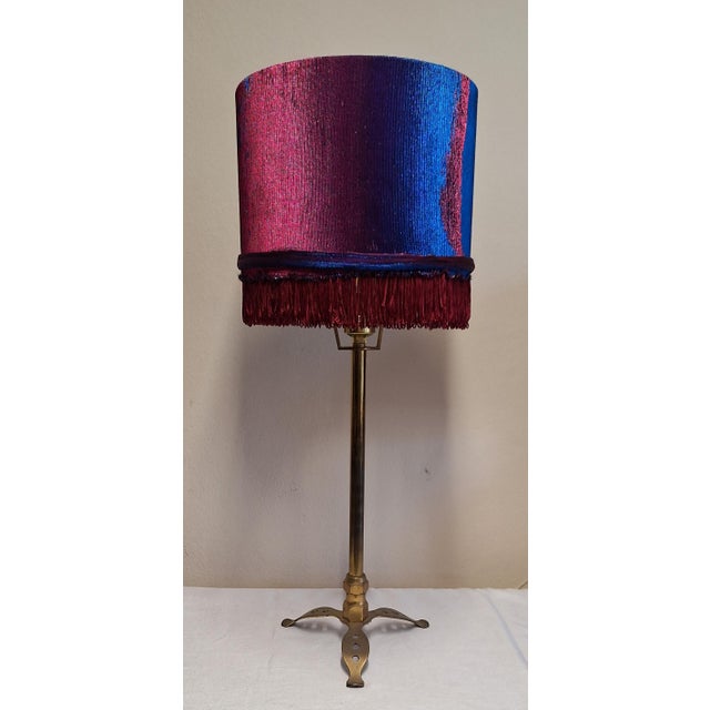 Vintage Table Lamp with Brass Base and Shade by Lamplove, 1970s, in Very Good conditions. Designed 1970 to 1979 European...