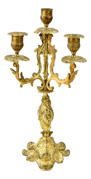 Late 19th Century Brass Candelabra