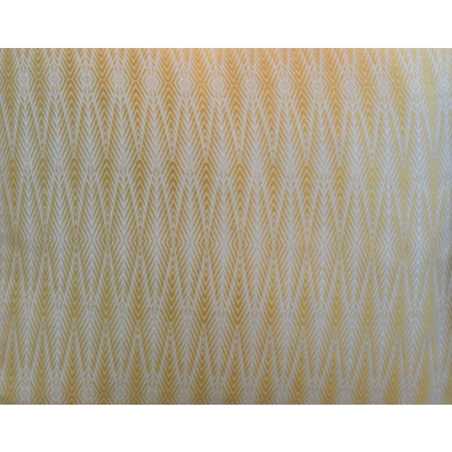 Mid-Century Modern Designer Abstract Yellow & Cream Pillow Including the Feather and Down Insert For Sale - Image 3 of 6