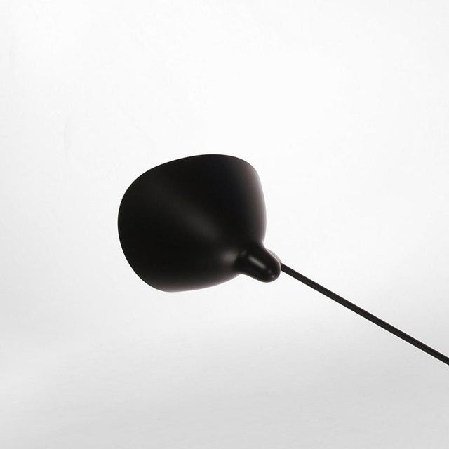 Black Seven Fixed Arms Spider Wall Lamp by Serge Mouille For Sale - Image 4 of 11