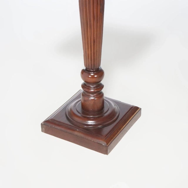 Brown Antique Neoclassical Carved Mahogany Sculpture Display Pedestal, circa 1900 For Sale - Image 8 of 11
