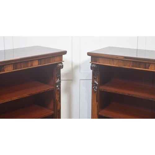 19th Century Rosewood Open Bookcases, Set of 2 For Sale - Image 13 of 16