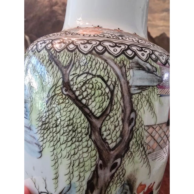 Antique Chinese Porcelain Signed Stamped Vase For Sale - Image 10 of 15