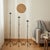 Rustic Hand Forged Iron Candelabra Set of 3 (93-113cm) Antique Copper Finish Twisted Stem Floor Set For Sale - Image 3 of 6