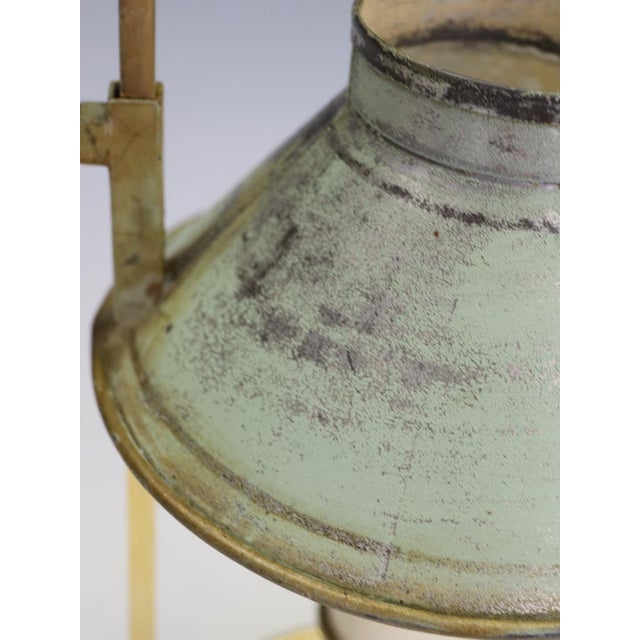 Green Antique 19th Century French Brass and Tôle Bouillotte Desk Lamp, 1900 For Sale - Image 8 of 18