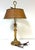 19th Century Louis XVI Style Ormolu Bouillotte Lamp, Ochre Tole Shade For Sale - Image 15 of 18