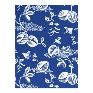 The House of Scalamandré Pepper Fabric, Royal Blue For Sale