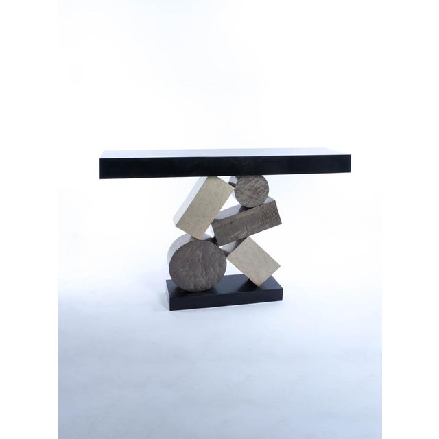 Grey and Black Stack Console by Aymeric Lefort For Sale - Image 11 of 18