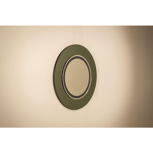 Mid-Century Modern Mirror by Marcello and Marco De Carli for Cristal Art, Italy 1970s For Sale - Image 3 of 10
