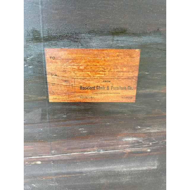 Antique Early 20th Century Quarter Sawn Oak Drop Front Secretary With Drawers - Solid Wood Accent Chest With Ring Pulls For Sale - Image 16 of 17