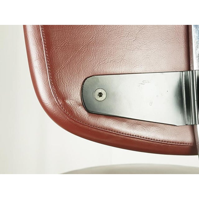 Chrome-Plated Metal and Skai Swivel Stool from Velca, 1970s For Sale - Image 11 of 16