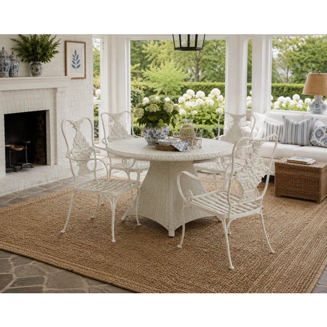 American Russell Woodard Set of 4, American Made Patio Garden Chairs For Sale - Image 3 of 13
