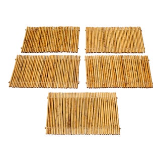 Vintage Real Bamboo Placemats - Set of 5 For Sale