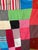 Textile 1970s Boho Patchwork Blanket Graphic Prints Quilt Vintage Handmade Square 57” X 57” For Sale - Image 7 of 12