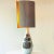 Beige and Blue Ceramic Floor or Table Lamp with Lampshade attributed to R. Houben, 1970s For Sale - Image 4 of 11