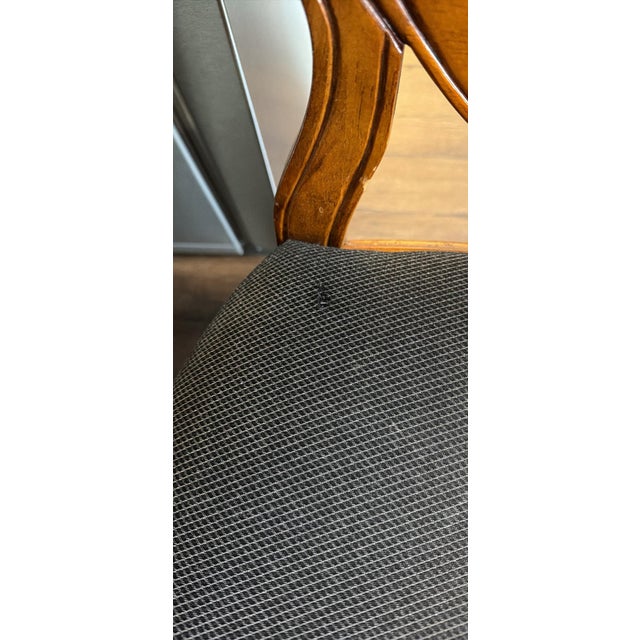 Universal Furniture Set of Four Vintage Universal Furniture Carved Wood Armchairs For Sale - Image 4 of 6