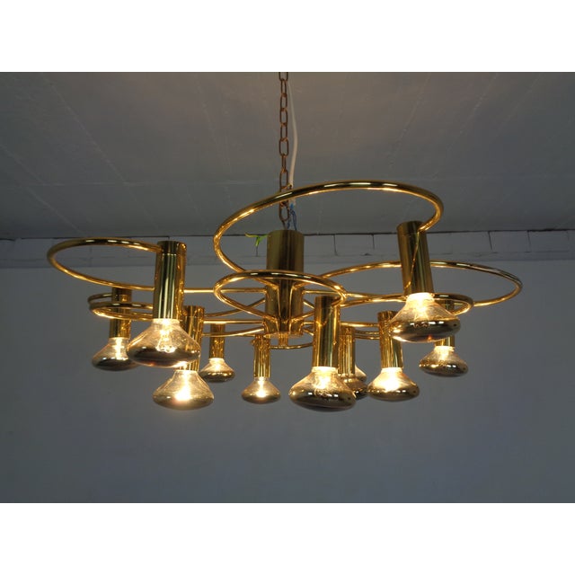 Large Golden Ceiling Light from Cosack, Germany, 1970s For Sale - Image 12 of 18