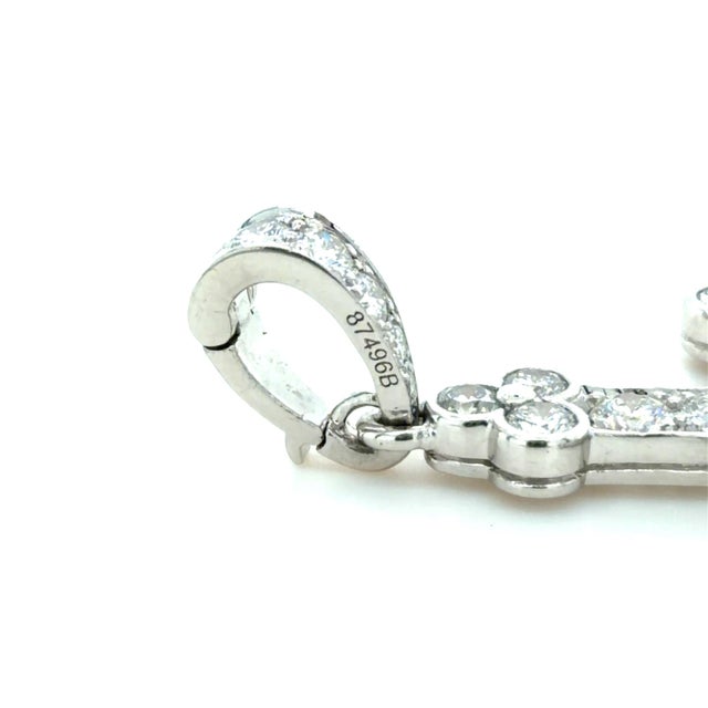 Cartier Cartier Fance, 2.50 Carats Diamond Cross Pendant For Sale - Image 4 of 5