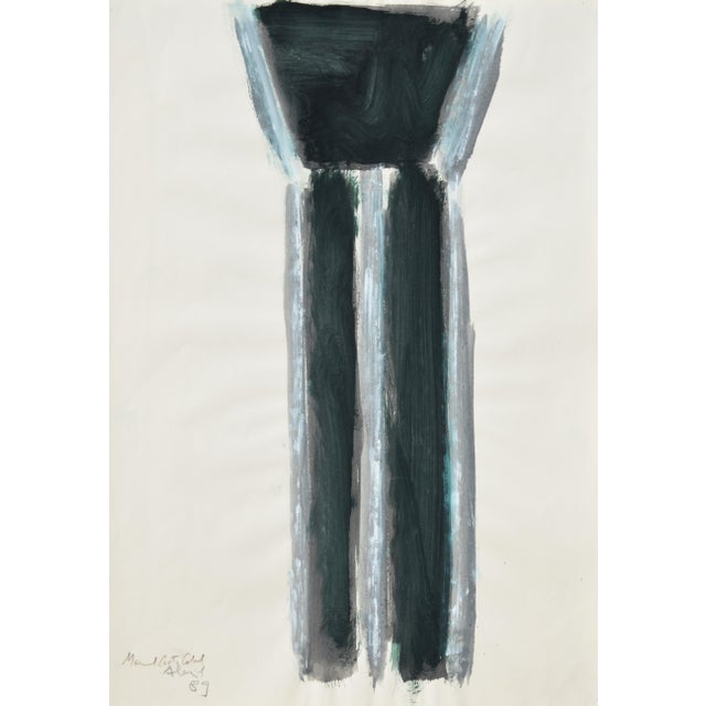 Manuel Costa Cabral, Abstraction, Minimalist Object, 1989, Egg Tempera on Wove Paper For Sale - Image 11 of 11